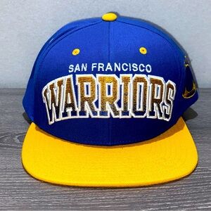 MITCHELL & NESS The City Golden State Warriors Blue Gold Snapback Hat